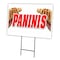 Signmission Paninis Yard Sign & Stake outdoor plastic coroplast window, C-1216 Paninis C-1216 Paninis - alternate 1